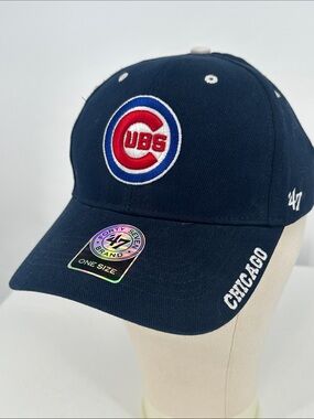‘47 BrandChicago Cubs Navy Velcro Back Baseball Cap - One Size